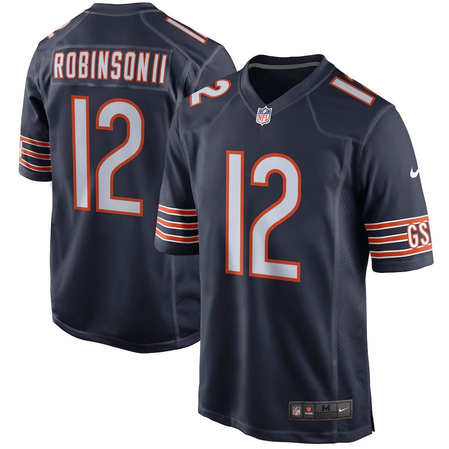 Men Chicago Bears 12 Allen Robinson Nike Navy Game Player NFL Jersey